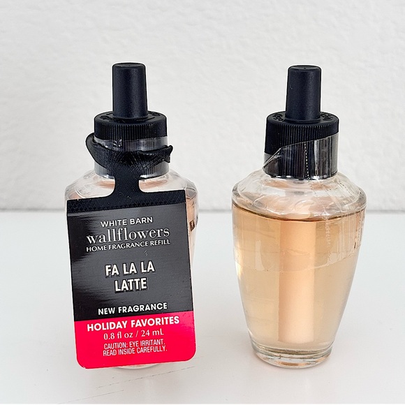 WHITE BARN (2) Fa La La Latte & ‘Mystery Scent’ Wallflowers Refills NWT - Picture 1 of 6